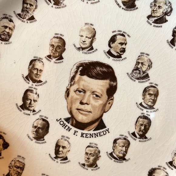 COLLECTIBLE JOHN F. KENNEDY PLATE President of the United States Massachusetts - Picture 3 of 11